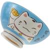 lachineuse - Ciotola grande per Ramen Giapponese - Tonalità blu ⌀ 17,5 cm - Capacità 1000 ml - Gatto Maneki Neko - Ciotola per riso, Colazione & Zuppa - Deco asiatico e Giappone - Regalo da tavola