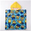 CERDÁ LIFE'S LITTLE MOMENTS Poncho Minions - Poncho per bambini, con cappuccio e asciugatura rapida, asciugamano poncho per bambini, spiaggia, piscina ed estate, leggero e assorbente