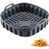 Westmark Stampo in Silicone Quadrato Maxi per Friggitrice ad Aria - Inserto in silicone riutilizzabile per friggitrice ad aria, lavabile in lavastoviglie - 21,5 x 21,5 x 5 cm