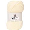 KORBOND Acrilico a maglia doppia crema 100 g Korbond (disponibile in 27 colori) -Filato leggero, ipoallergenico e durevole-Ideale per maglioni, coperte, indumenti per neonati
