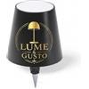 Agendepoint.it Lampada Tappo per Bottiglie a Forma di Lampada PERSONALIZZATA con Illuminazione LED Ricaricabile, nero, 13x10,5x10,5 cm