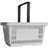 Gerso 1 cestino della spesa in plastica con manici, portata 20 litri, Larghezza 40 cm impilabili bianco