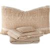 Caritex Completo lenzuola in pile Maculato - dimensioni varie K859 Singolo BEIGE