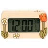 THUN, Orologio Digitale da Tavolo in Ceramica Decorata a Mano, Linea Happy Country, Idea Regalo per la Casa, 16 x 9 x 9 cm