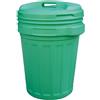 Plastica Adriatica 725414 Bidone con Coperchio in Polietilene, Verde, Lt 40