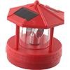 GANCEI Faro solare rotante da giardino, lampada stradale per esterni con illuminazione a 360 gradi, decorazione impermeabile in ABS (rosso)