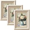 twirush Set di 3 cornici per foto vintage, 10 x 15 cm, in stile retrò, per appendere e appendere foto, per soggiorno, camera da letto, ufficio, galleria