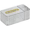 Glomora Porta Fazzoletti Texture Rhombus - Copri Scatola Rettangolare Trasparente per Fazzoletti(Bianco)