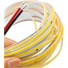 Cleiscry 220V 230V Striscia LED COB Nastro Luminoso Flessibile Smart IC Nessuna Necessità di Driver Illuminazione Lineare ad Alta Intensità 296 LED RA90 Bianco Naturale (Bianco Naturale 4000K, 10m)
