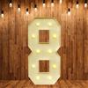 Xigner Lampada a LED con numeri illuminati 0 1 2 3 4 5 6 7 8 9 - Luce bianca calda, 10 LED, decorazione di nozze per compleanni, feste, matrimoni, vacanze, casa e bar, grande, 100 cm (8)