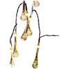 CWOQOCW Stringa di luci solari da 8 m, 60 LED, a forma di goccia d'acqua, decorazione da giardino, colorata, per feste, patio, cortile, Natale, impermeabile, accensione e spegnimento automatico