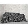 BIANCHERIAWEB Telo Arredo Copritutto Copridivano Grand Foulard In 100% Cotone Fantasia Animalier Disegno Zebrato
