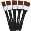Grevosea 5 pennelli piatti larghi, pennelli artistici per pittura acrilica, pennelli morbidi di dimensioni assortite, pennelli in nylon, pennelli per pittura artistica, set di pennelli per pittura a olio, tela