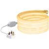 LEDKIA LIGHTING - Striscia Neon LED Regolabile | 220V AC | 120 LED/m | Circolare 360° | Bianco Caldo IP67 | Taglio ogni 100cm | Flessibile Interno/Esterno, 50 m