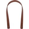 Anevous 2 manici di ricambio in pelle, con borchie, 60 cm, in pelle, con manici in pelle, accessori per borse, spallacci in poliuretano, colore marrone scuro