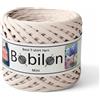 Bobilon Filato per magliette, per lavori a maglia, tessuto per maglieria, 100 m, per macramè, fai da te, borse, cestini, progetti di cuscini, 5-7 mm, avorio