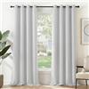 Deconovo Tende Oscuranti per Interni 2 Pezzi 300 CM Altezza, Termiche Isolanti, Anti-Rumore, con Anelli, Ideali per Camera da Letto e Soggiorno, 140x300 CM, Grigio Perla