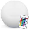 Europalamp Sfera luminosa senza fili galleggiante LED multicolore dimmerabile ∅40cm con telecomando e base a induzione 6 colori dimmerabili