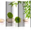 murando - Paravento Decorativo Bifacciale Bambù 225x172 XXL 5 Pannelli Divisori - Stampa su due Lati su Tela in TNT - Separe Divisorio per la Casa - Non Trasparente - Pietra b-B-0150-z-c