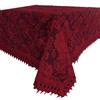 HOME ZEN HOUSEHOLD LINEN TOVAGLIA COPRITAVOLO CENTROTAVOLA RUNNER PIZZO MACRAME' LUSSO (140X180 CM, DISEGNO FELCE COLORE BORDEAUX)