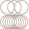 KALIONE 10 anelli in metallo da 10,16 cm per artigianato, anelli dorati floreali in macramè, anelli per acchiappasogni per artigianato fai da te, forniture per acchiappasogni in macramè (10,16 cm)