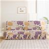 LJQAIZYL Copri Divano Letto Con Gonna A Balze 2/3/1 Posti Fantasia Copridivano Senza Bracciolo Pieghevole Fodera per Elastici Futon Lavabile Copertura per Divano Letto Antigraffio Gatto (150-190cm,C)