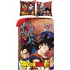 Halantex Dragon Ball Super Copripiumino Singolo 140x200 + Federa Goku Vegeta Beerus
