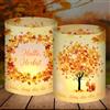 Luckeey 12 Portacandele da Tavolo per Autunno, Decorazione Autunnale per Interni Moderni, Foglie Autunnali, Estetica da Tavolo, Set di Decorazioni