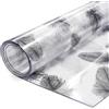 PARAMAISON Tovaglia Plastificata PVC Effetto Lucida Piume 100x100 | Trasparente, Impermeabile Antimacchia Lavabile