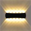 KAWELL 12W Moderno Lampada da Parete LED Applique da Parete Interno Esterno