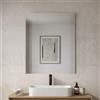 Kiamami Valentina - Specchio Bagno 90x110 cm Filo Lucido con Bordo Levigato Antitaglio e Telaio ABS