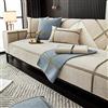 TUCVZVO Copridivano 3 Posti Con Penisola,Fodera Per Divano Antiscivolo Antimacchia,Angolare Antigraffio Gatto Copri Divano Copridivano Universale,Beige,1 pc 70x70cm