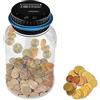 Newaner Salvadanaio Elettronico Digitale Adulti con Display Lcd, Trasparente Coin Counting Soldi Scatola, Euro Contatore Automatico Grande, Sicuro Moneta Risparmio Contanti per Bambini (1.8L)