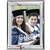 Argenteria MB Cornice Laurea Portafoto in Argento Smaltato a Mano cm 13x18