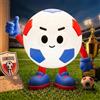 FAMIDUO Luce Notturna Calcio per Bambini, Lampada Silicone Alimentare Senza BPA Dimmerabile con Timer, LED RGB Ricaricabile USB-C, Idea Regalo Calciatore per Ragazzi e Tifosi Squadra Rossoblu