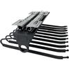 Evotrade Portapantaloni EASYSLIDE Estraibile Ammortizzato Montaggio Superiore - Appendi Pantaloni con Foam Antiscivolo, Singolo o Doppio, Soft Closing e Salvaspazio per Armadi e Guardaroba (Singolo)