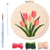 Tabutige Kit Ricamo, Kit Ricamo Adulti, Kit Ricamo Punch Needle Telaio per Principianti & Hobby