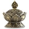 DeJivsin Bruciatore Incenso, Brucia Incenso, Contenitore per incenso a carbone, 2,71 x 7 cm, bronzo, bruciatore di incenso, mini affumicatore Lotus Bronze, incensiere