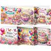 CAYUDEN Biglietti di Compleanno con Pittura di Diamanti, CAYUDEN 6 Confezioni Pittura Diamante Biglietti di Buon DIY Torta di Compleanno con Biglietti di Auguri con Busta Birthdady Card per Amici, Famiglia