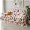 IL BOTTEGONE Telo Arredo Copridivano Matrimoniale 250x260 Granfoulard in 100% Cotone Copritutto Multiuso Divano Letto Tavolo (Dis. 06)