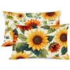 Generic Colore Arancione Federe Cuscini Letto 50x70 Girasole Copricuscino Letto Lino Copriguanciale con Cerniera Copri Cuscino Cervicale per Dormire Copricuscini Federe, per Decorazioni Natalizie G - 76