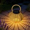 KagoLing Lanterne Solari da Esterno a Forma di Zucca Intreccio Manuale in Rattan Naturale, Lampada Solare da Esterno con Luce Calda e Sensore Automatico, IP65 per Giardino Terrazzo Cortile, 1 pezzo