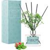 L'odeur Vill Diffusore Profumo Ambiente - 200ml Diffusore profumato di Menta e frutta con bastoncini Diffusore di olio essenziale di fragranza per la casa per la decorazione della mensola del bagno.