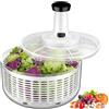 Vihoom Centrifuga per Insalata, Grande capacità 6L Strizza Insalata, Asciuga Insalata Centrifuga con Insalatiera e Base Antiscivolo, Lava e Asciuga Rapidamente Verdure e Frutta