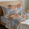 Mahome Set Lenzuola Francese Cotone 100% Puro Italiano Morbido - Completo Letto Francese Lenzuolo Sopra 200x300, Lenzuolo con Angoli Sotto 140x200+h25, 2 Federe 50x80 - Made in Italy