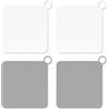 Ebksqs Set di 4 coperture per scarico a pavimento in silicone, 15 x 15 cm, per doccia e bagno, tappi di scarico universali per cucina, lavanderia e WC (bianco + grigio)