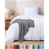 Utopia Bedding Copripiumino a Volant Singolo - 135x200 cm - Bianco
