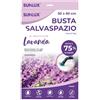 SUNLUX Busta Salvaspazio Trasparente Lavanda - 50x60 cm - Riduce il Volume del 75%, Antibatterica e Profumata