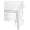 Casatessile Tovaglia Trasparente plastificata h 137 cm. Cristallo Goffrato Tovaglia PVC Plasticata Esterno - VAR. 1, 4 posti 140X140 cm.