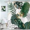 Hnmdmyi Tenda da doccia Boho 180x200, astratta verde foglie tropicali tenda da bagno metà secolo moderno geometrico minimalista arte estetica impermeabile poliestere tessuto lavabile tenda da bagno